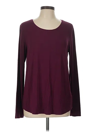 Pre-owned Luxe Long Sleeve T-shirt In Burgundy