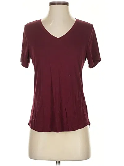 Pre-owned Luxe Short Sleeve T-shirt In Burgundy