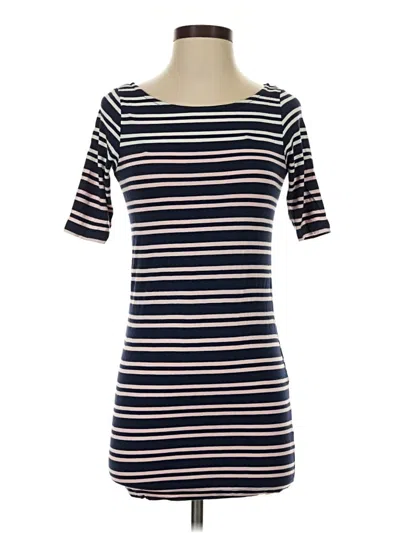 Pre-owned Luxe Short Sleeve Top Blue Boatneck Tops
