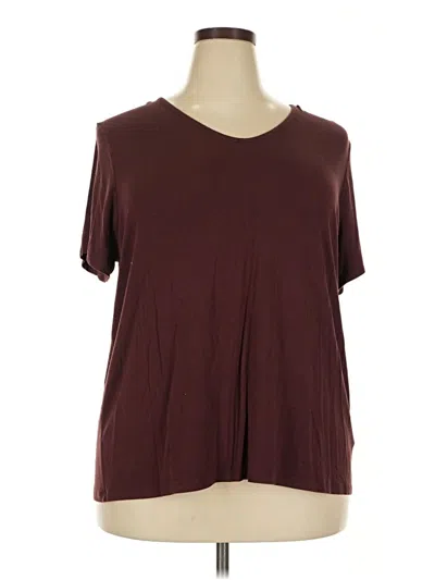 Pre-owned Luxe Short Sleeve T-shirt In Burgundy