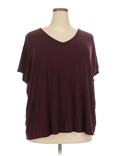 Pre-owned Luxe Short Sleeve T-shirt In Burgundy
