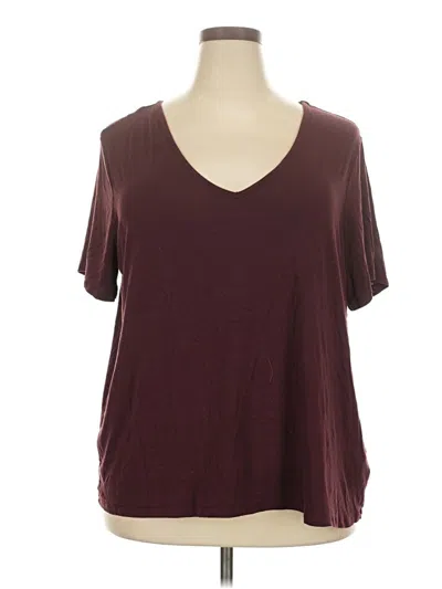 Pre-owned Luxe Short Sleeve T-shirt In Burgundy