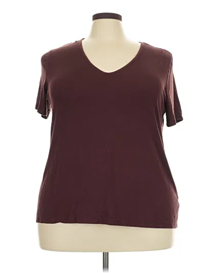 Pre-owned Luxe Short Sleeve T-shirt In Burgundy