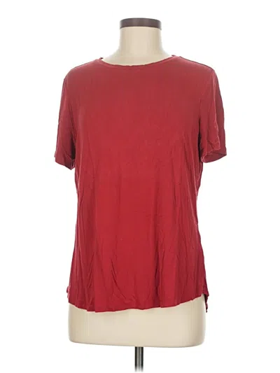 Pre-owned Luxe Short Sleeve T-shirt In Burgundy