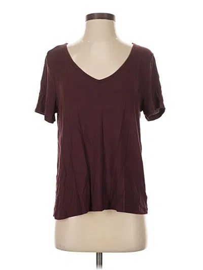 Pre-owned Luxe Short Sleeve T-shirt In Burgundy