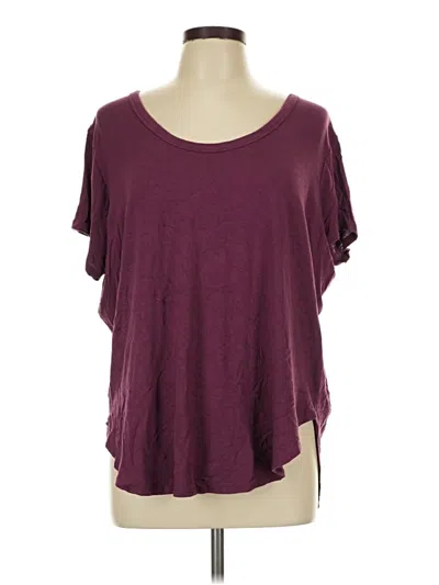 Pre-owned Luxe Short Sleeve T-shirt In Burgundy