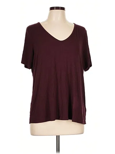 Pre-owned Luxe Short Sleeve T-shirt In Burgundy