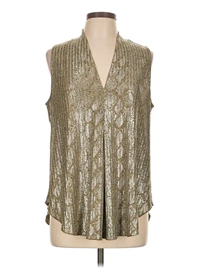 Pre-owned Luxe Sleeveless Blouse In Gold