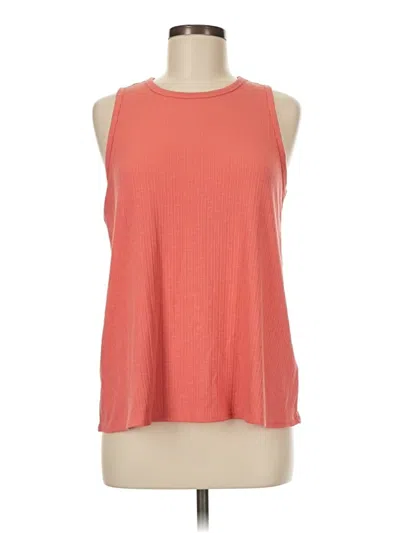 Pre-owned Luxe Sleeveless Top Orange Halter Neckline Tops