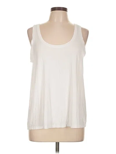 Pre-owned Luxe Sleeveless Top White Scoop Neck Tops