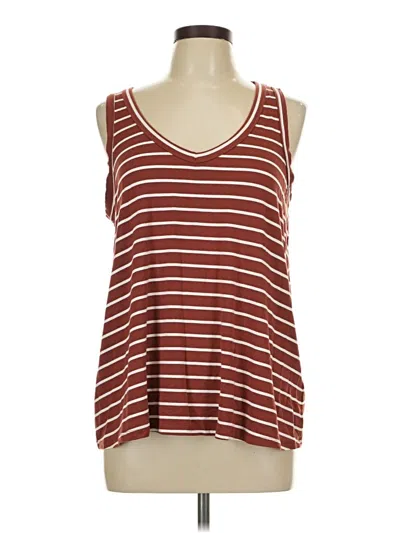 Pre-owned Luxe Tank Top Burgundy Plunge Neckline Tops