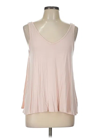 Pre-owned Luxe Tank Top Pink Plunge Neckline Tops