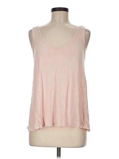 Pre-owned Luxe Tank Top Pink Plunge Neckline Tops