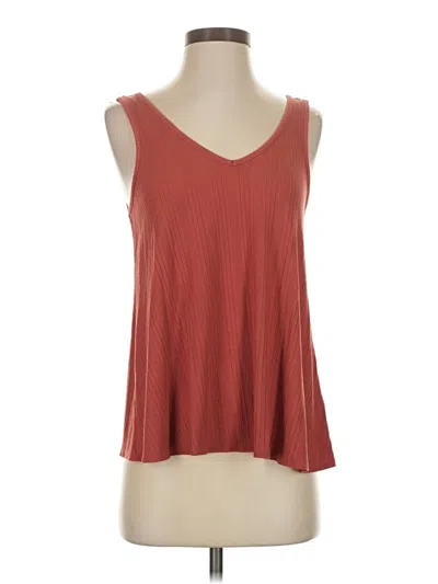 Pre-owned Luxe Tank Top Red Strapless Neckline Tops
