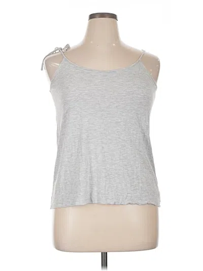 Pre-owned Luxe Tank Top Silver One Shoulder Neckline Tops