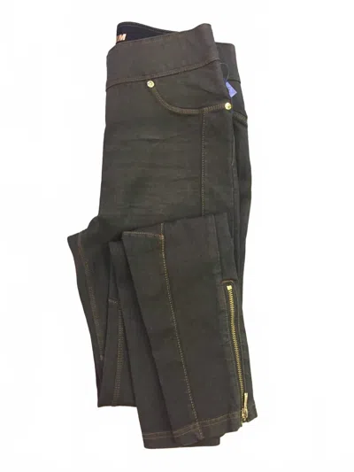 Luxe Women's Denim Pants In Olive In Black
