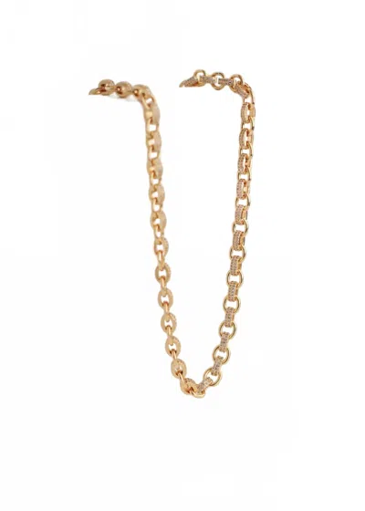 Luxe Women's Pave Chain Link Necklace In Gold