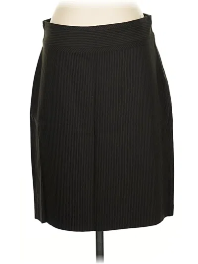 Pre-owned Luxe Wool Skirt In Black