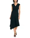 Luxely Asymmetrical Midi Dress In Meteorite