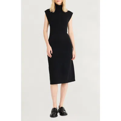 Luxely Cap Sleeve Turtleneck Sweater Dress In Meteorite