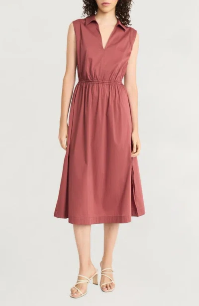 Luxely Collared Cutout Midi Dress