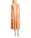 Luxely Color Blocked Knit Dress In Copper/ White
