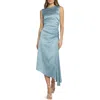 Luxely Finch Ruched Satin Midi Dress In Arona