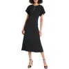 Luxely Fit & Flare Midi Dress In Black