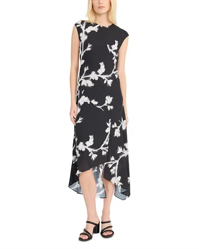 LUXELY ILLUMINATED FLORAL HIGH LOW DRESS