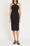 LUXELY LUXELY LOUIS HALTER NECK SHEATH DRESS
