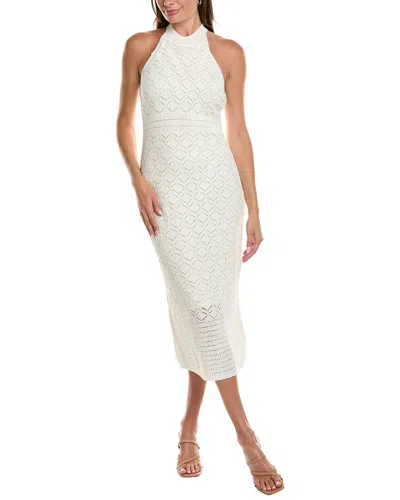 Luxely Maxi Sweater Dress In White