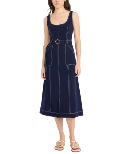 Luxely Midi Dress In Blue