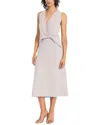 Luxely Drape Front Dress In White