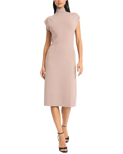 Luxely Midi Sweater Dress In Brown