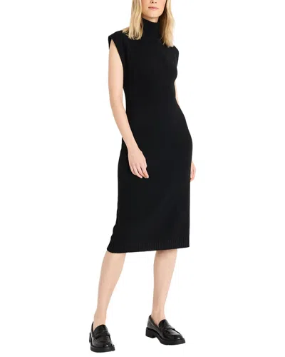 Luxely Midi Sweater Dress In Black