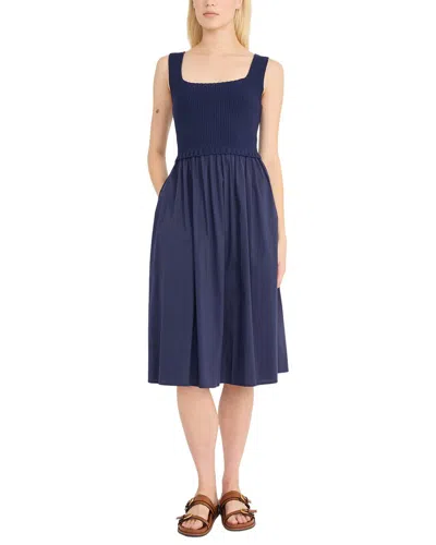 Luxely Midi Sweater Dress In Blue