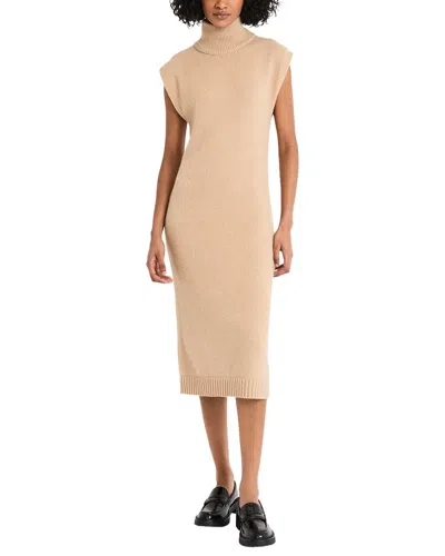 Luxely Midi Sweater Dress In Neutral
