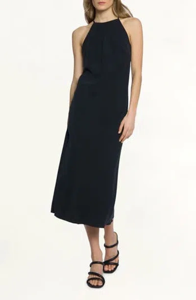 Luxely Raven Racerback Midi Dress In Meteorite
