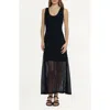 Luxely Robin Lace Maxi Dress In Black