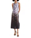 Luxely Sleeveless Column Maxi Dress In Purple