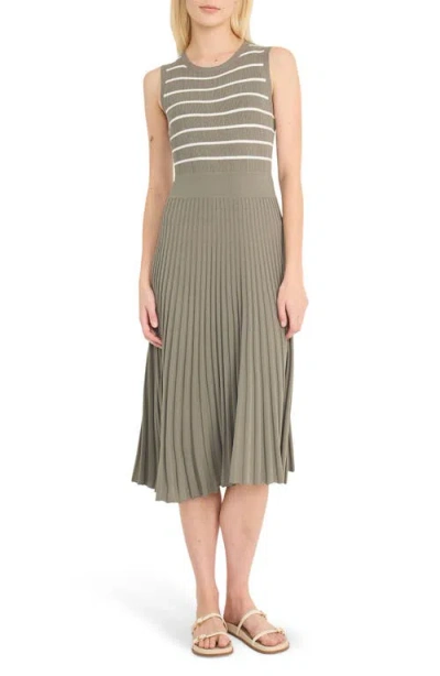Luxely Sleeveless Knit Dress In Tea