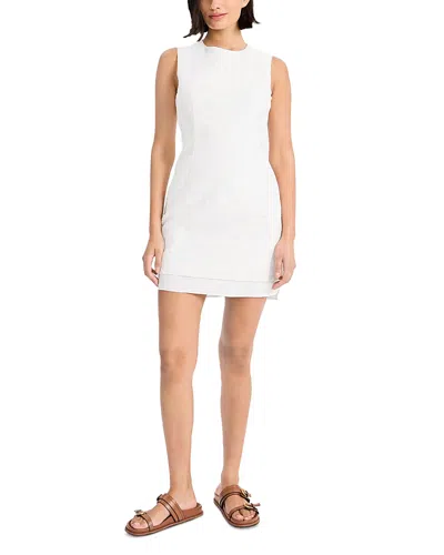Luxely Sleeveless Mini Dress In White
