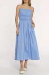 Luxely Tidal Cotton Blend Sundress In Bel Air Blue