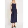 Luxely Tidal Cotton Blend Sundress In Evening Blue