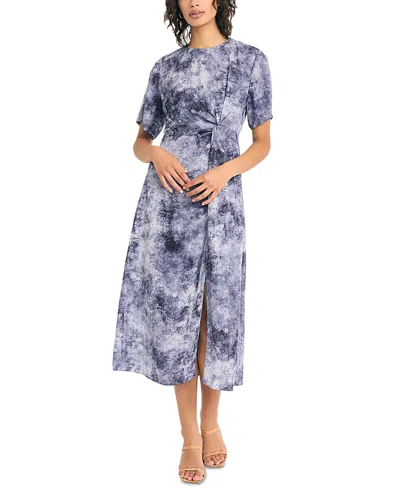 LUXELY TWIST FRONT MIDI DRESS