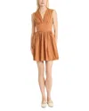 Luxely V Neck Mini Hazel Dress In Hazel Copper