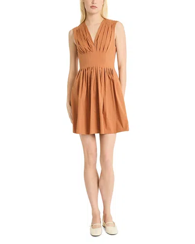 Luxely V Neck Mini Hazel Dress In Hazel Copper