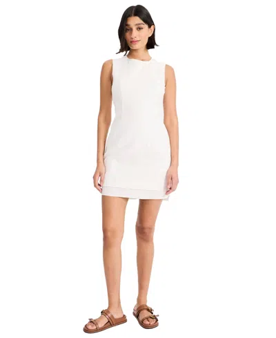 Luxely Women's Crew Neck Short Dress In Gray