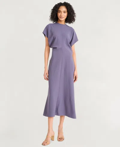 Luxely Women's Draped Dolman-sleeve Midi Dress In Red