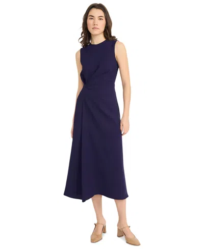 LUXELY WOMEN'S KNOT-FRONT MIDI DRESS